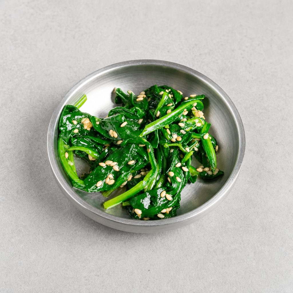 Blanched Spinach 시금치 나물.