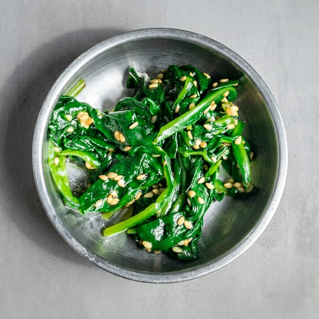 Blanched Spinach 시금치 나물.