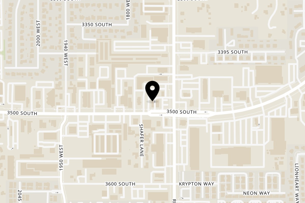 Map showing the location of Gosu Korean BBQ & Shabu Shabu on 1754 W 3500 S in Salt Lake City